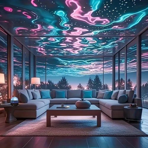 Water Ripple Effect Ambient Projection Light - USB-C & Battery-Powered